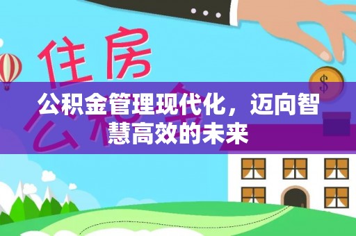 南岗公积金管理现代化，迈向智慧高效的未来