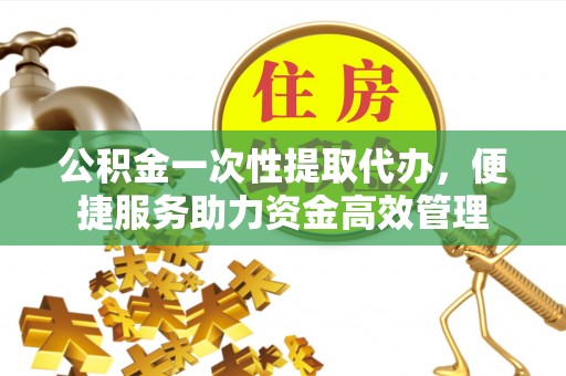 南岗公积金一次性提取代办，便捷服务助力资金高效管理